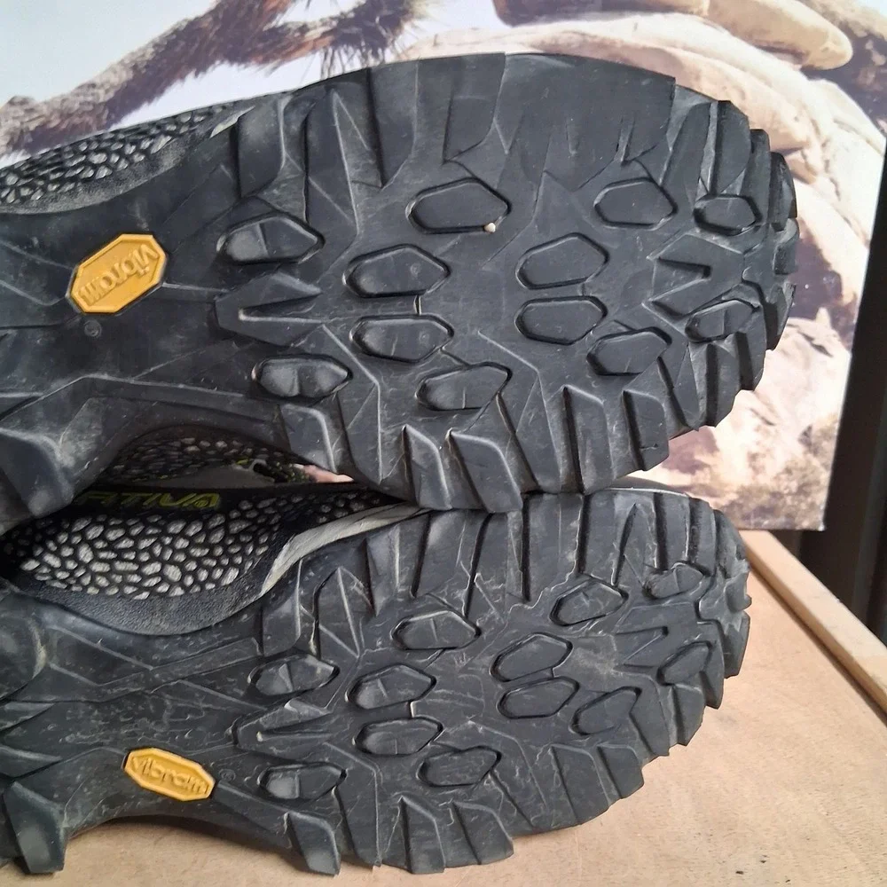 La Sportiva Nucleo High II GTX Hiking Boots Mens Grey Yellow Gore-Tex sz 13